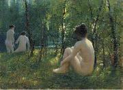 Lionel Walden, The Bathers, oil painting by Lionel Walden,